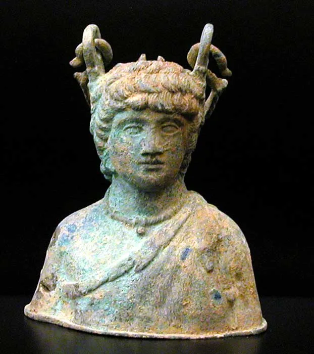 Roman Balsamarium in the Form of the Bust of Antinous, view 1