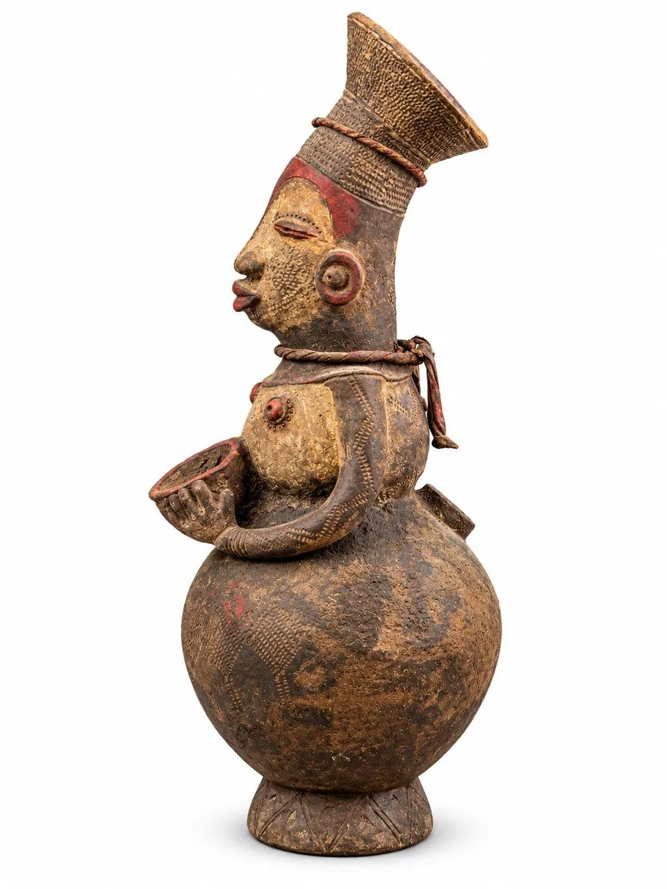 The Offering Bearer, Mangbetu Vessel, right profile