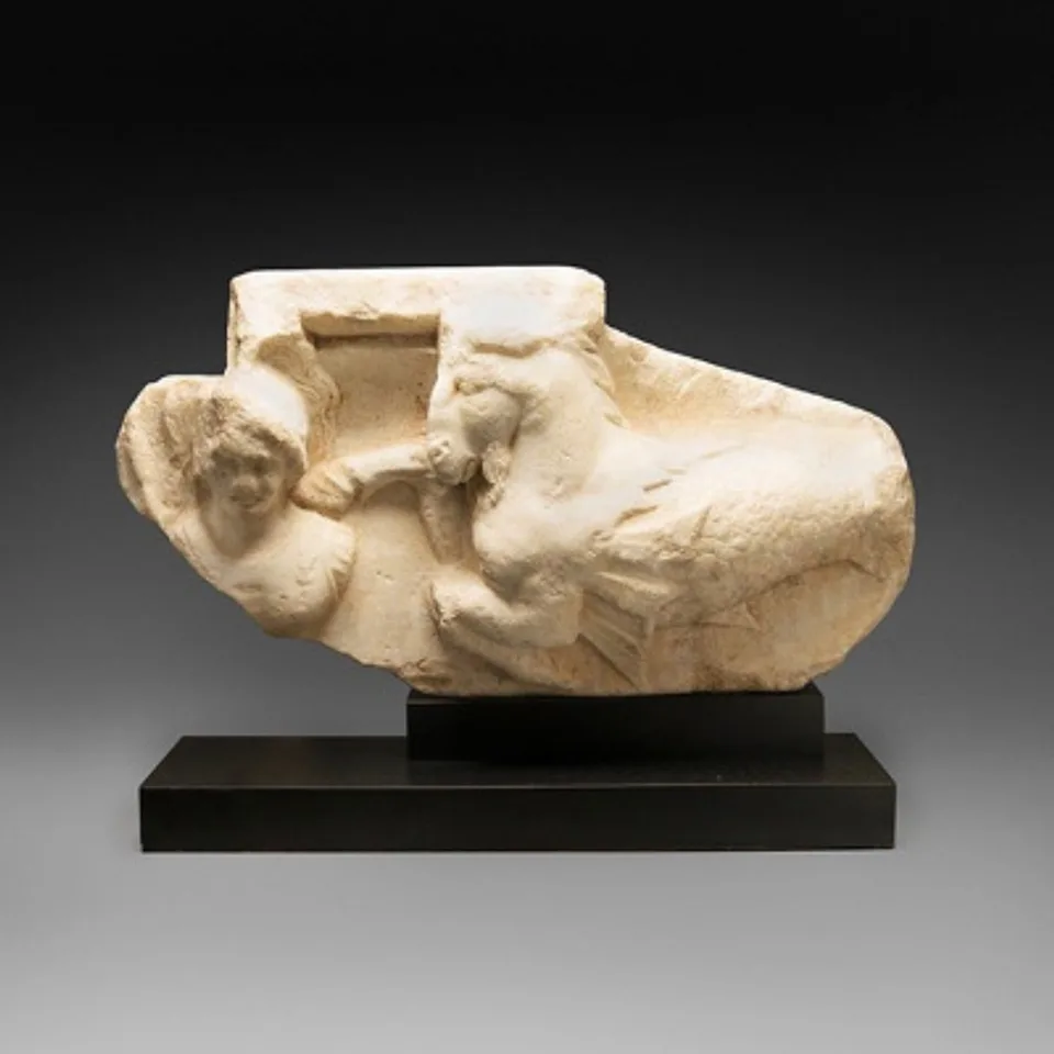Roman Marble Temple Relief, view 1