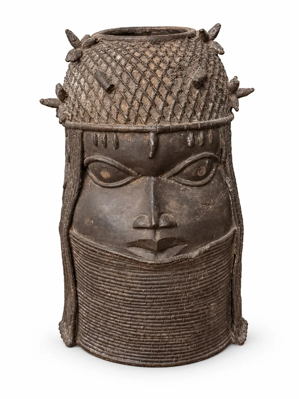 Commemorative Head with High Beaded Collar, Benin Court Style