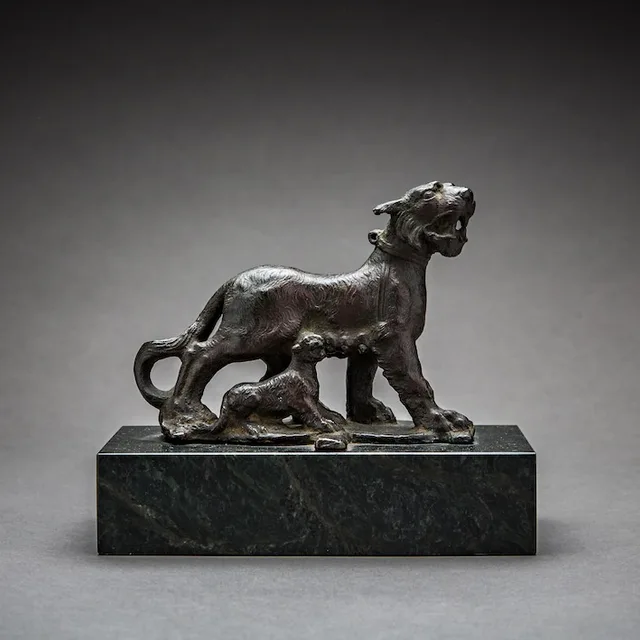 Roman Bronze Sculpture of a Panther, view 1