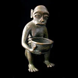 Baule Bronze Sculpture of a Monkey