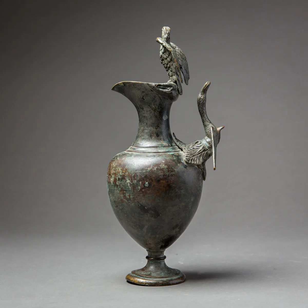 Bronze Ewer with Bird Finial and Handle, view 3