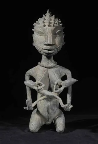 Yoruba Maternity Figure, Possibly the Goddess Orisa Ibeji