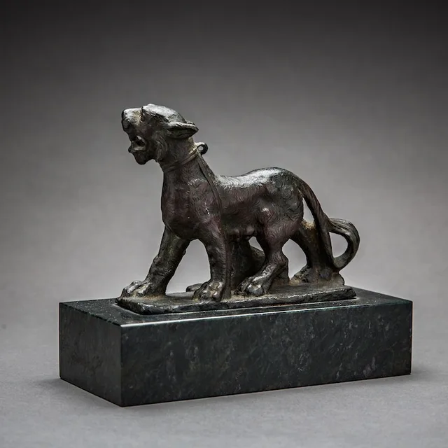 Roman Bronze Sculpture of a Panther, view 2