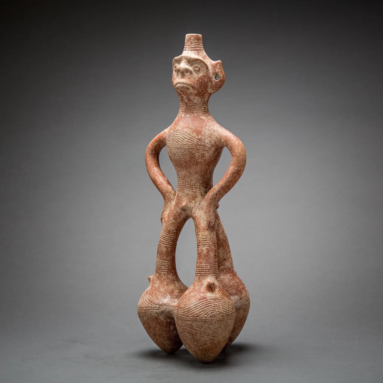 Cypriot Bronze Age Anthropomorphic Vessel, view 1