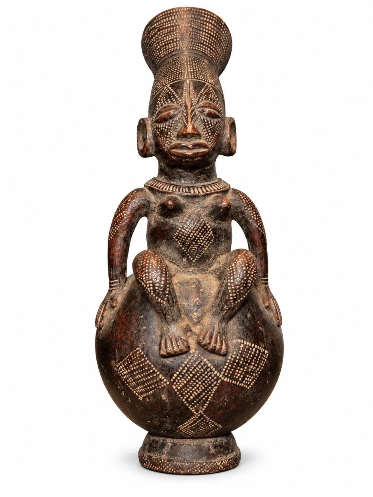 The Seated Queen, Mangbetu Vessel, front