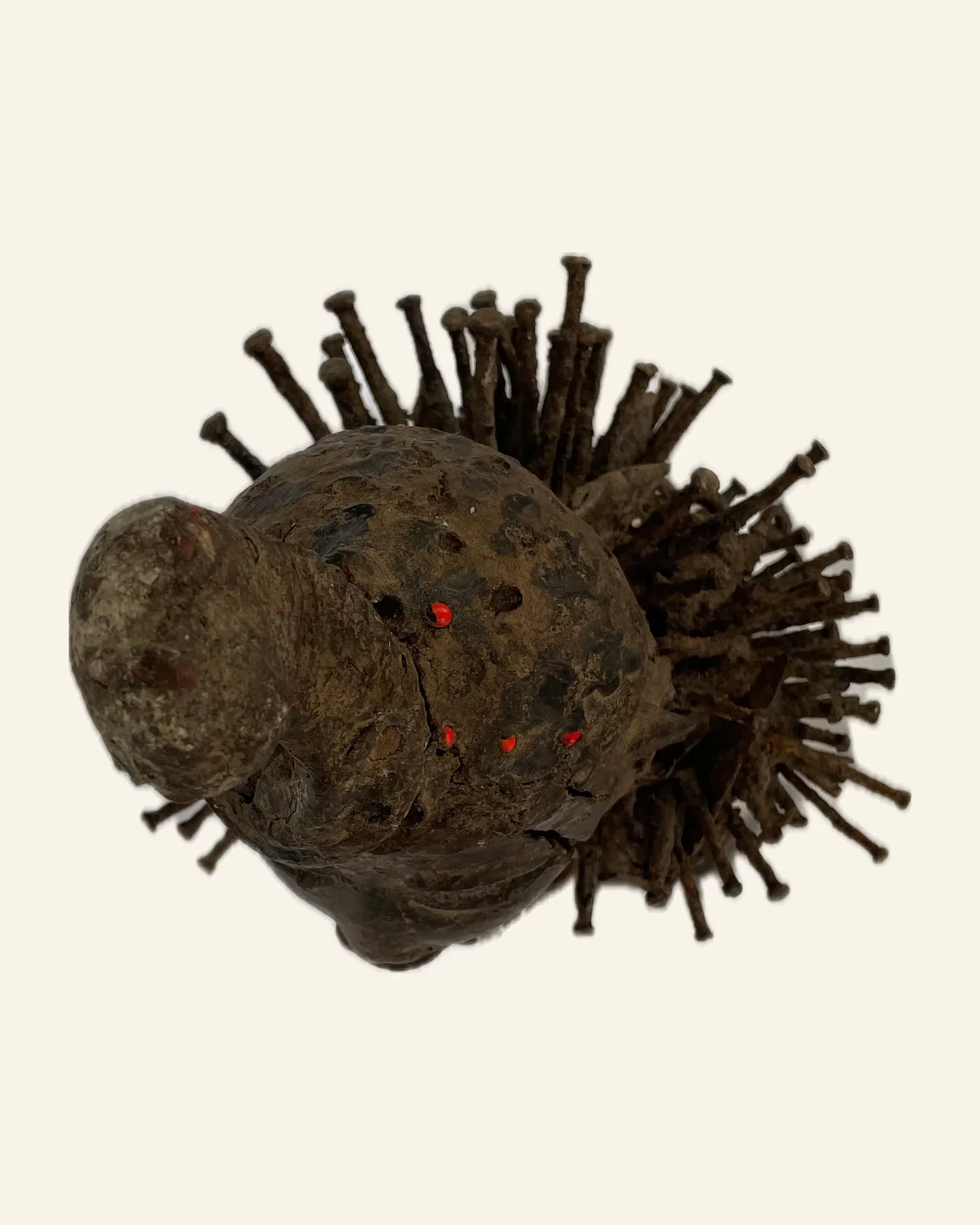Nkisi Nkondi, Kongo (Yombe / Vili Style), seen from above