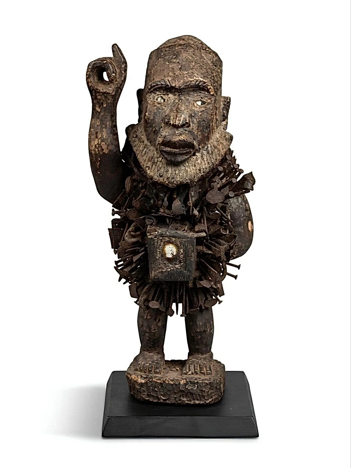 Power Figure with Mirror and Beard (Nkisi Nkondi)