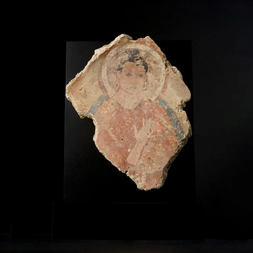 Gandharan Fragment of a Fresco Depicting the Buddha