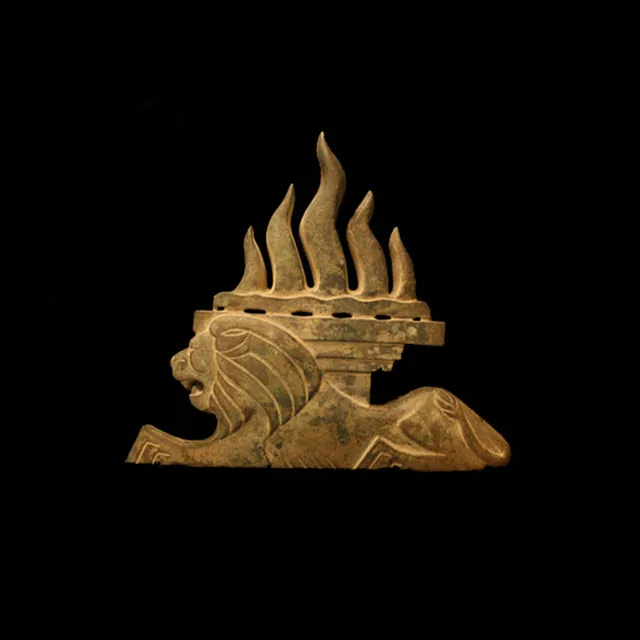 Graeco Roman Bronze Sculpture Of a Lion, view 1