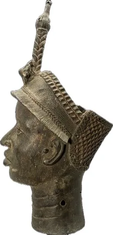 Crowned Head with Plaited Crest, Ife Style, left profile
