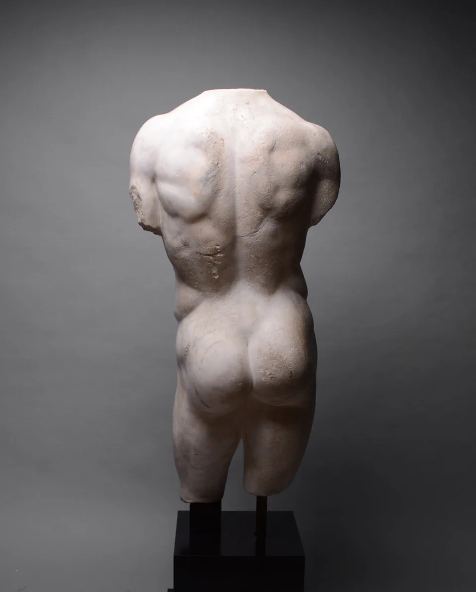 Roman Marble Torso of a Nude Male, view 7