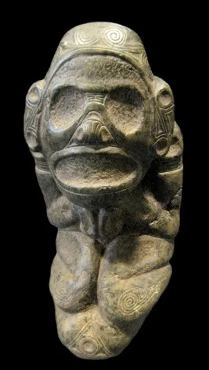 Chinesco Style (Type B) Nayarit Terracotta Sculpture of a Seated Woman