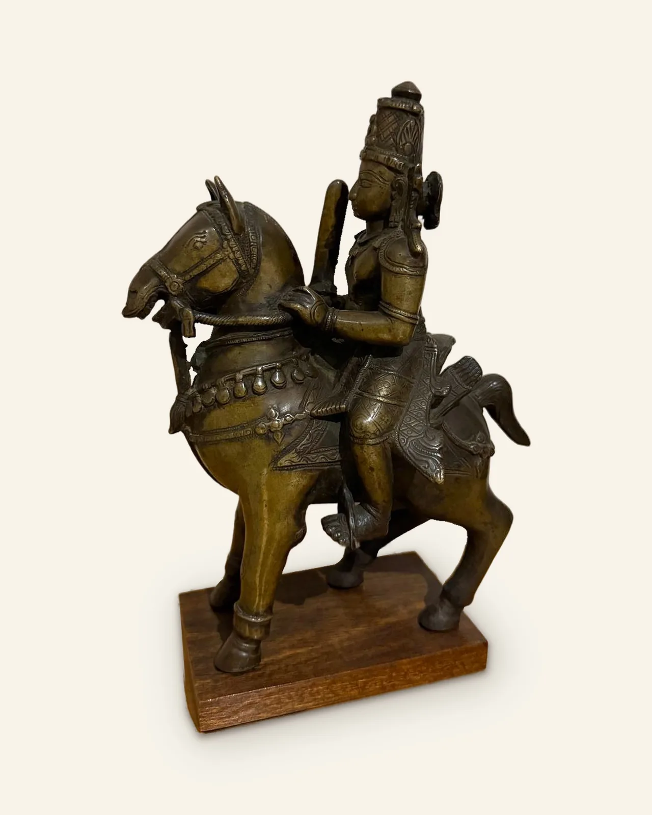 Khandoba on horseback, left side
