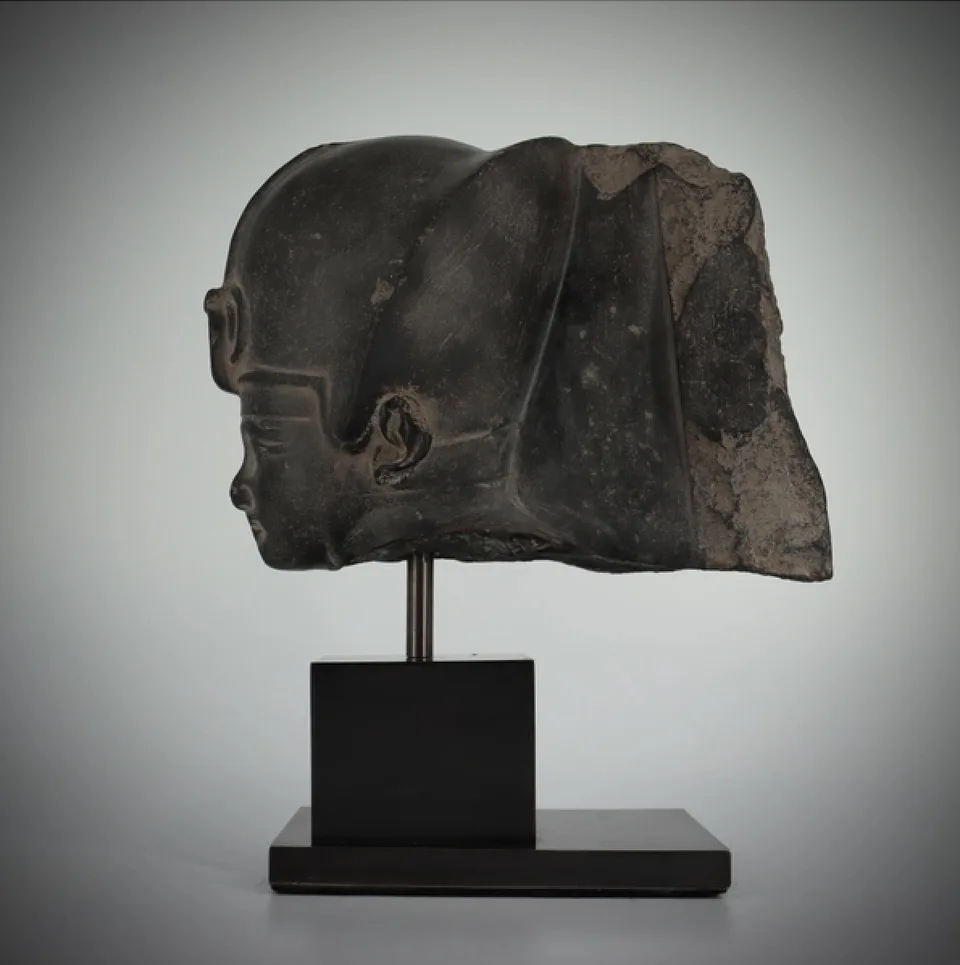18th Dynasty Head of a Pharaoh, Possibly Amenhotep III, Wearing the Blue Crown — view 9