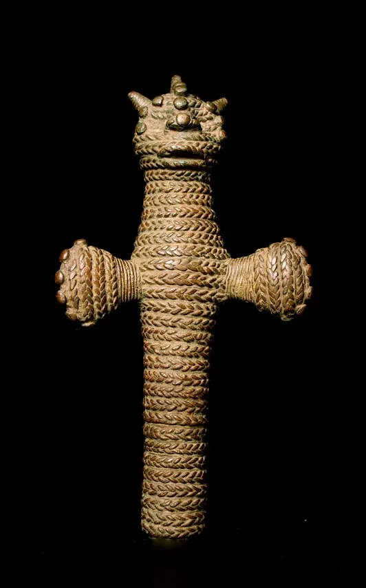 Bronze Tiv Ceremonial Staff Head