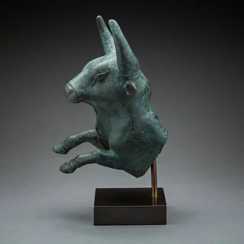 Roman Bronze Protome of a Bull, view 4
