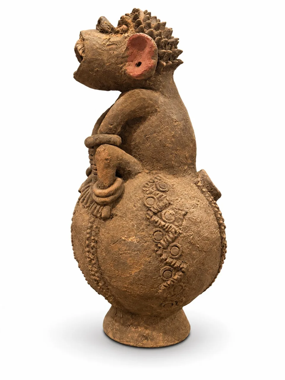 Terracotta Vessel with a Seated Primate, other side