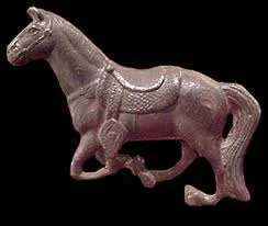 Sassanid Bronze Sculpture of a Horse