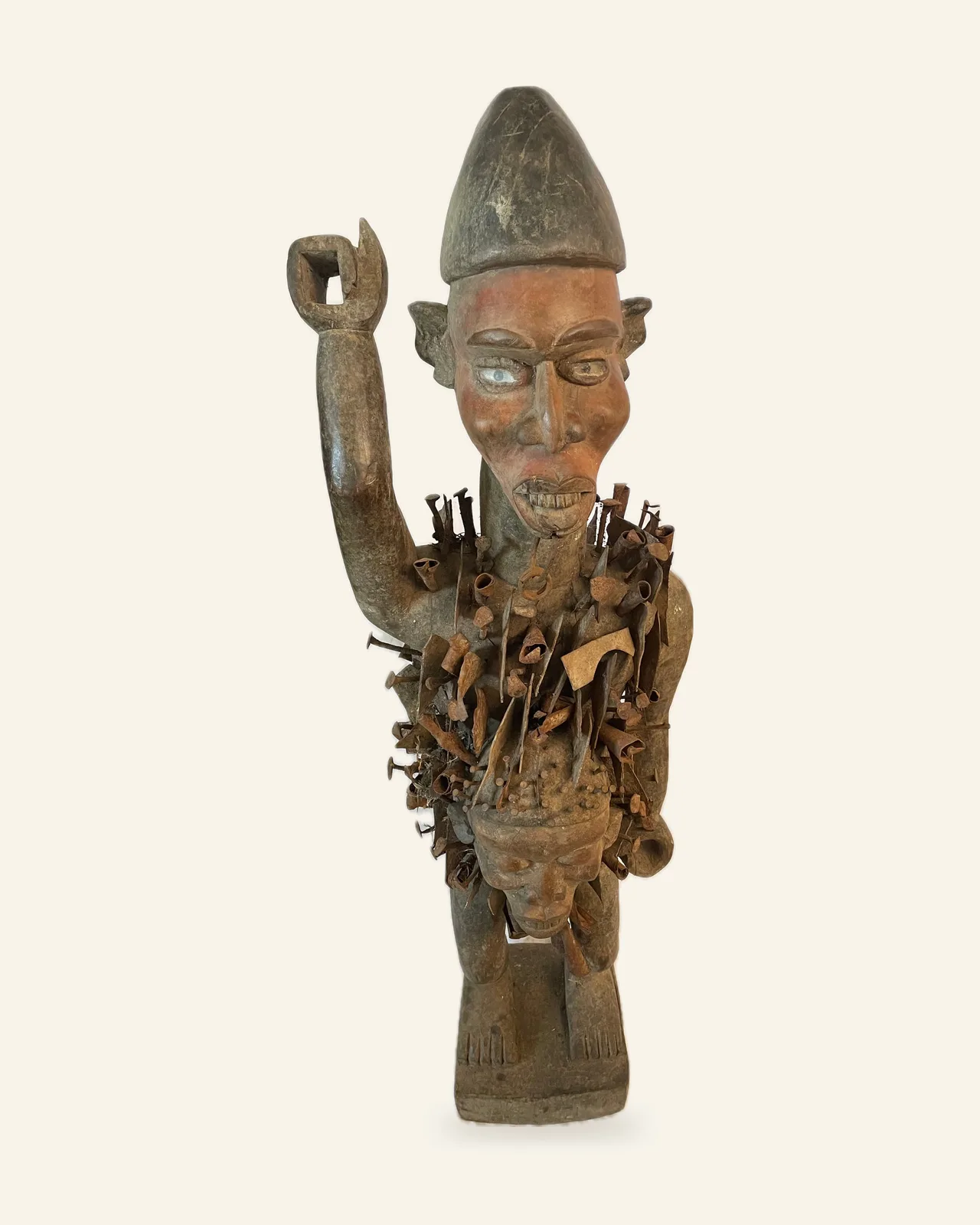 Monumental Power Figure (Nkisi Nkondi), front view