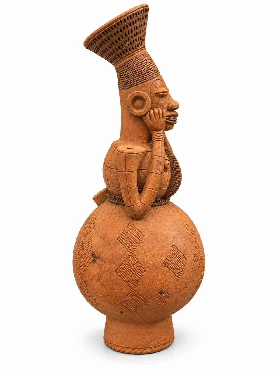 Hands to the Cheeks, Mangbetu-Style Vessel, left profile