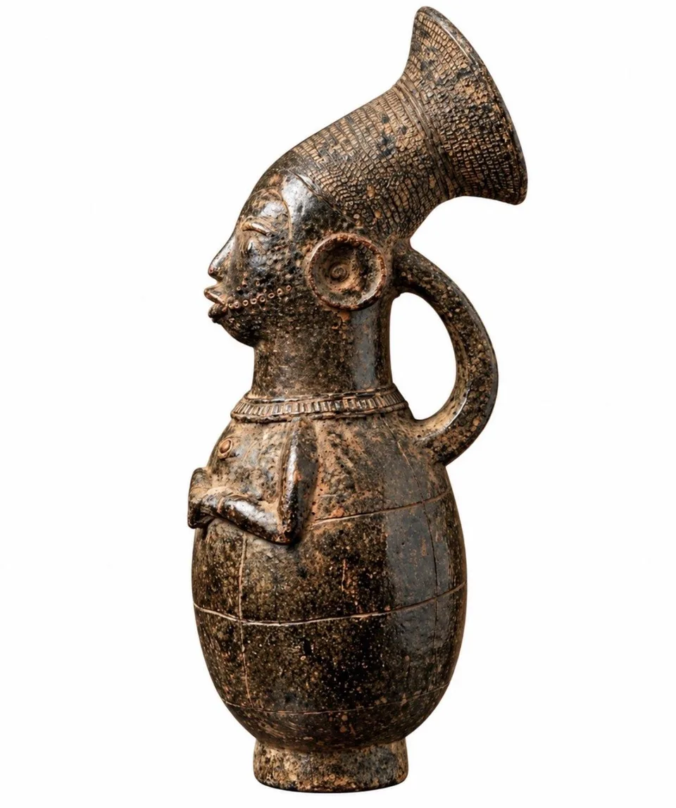 The Dark Queen with Folded Hands, Mangbetu Ewer
