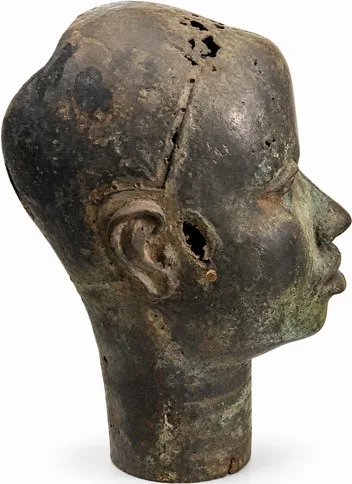 Serene Head with Verdigris Patina, Ife Style, other profile