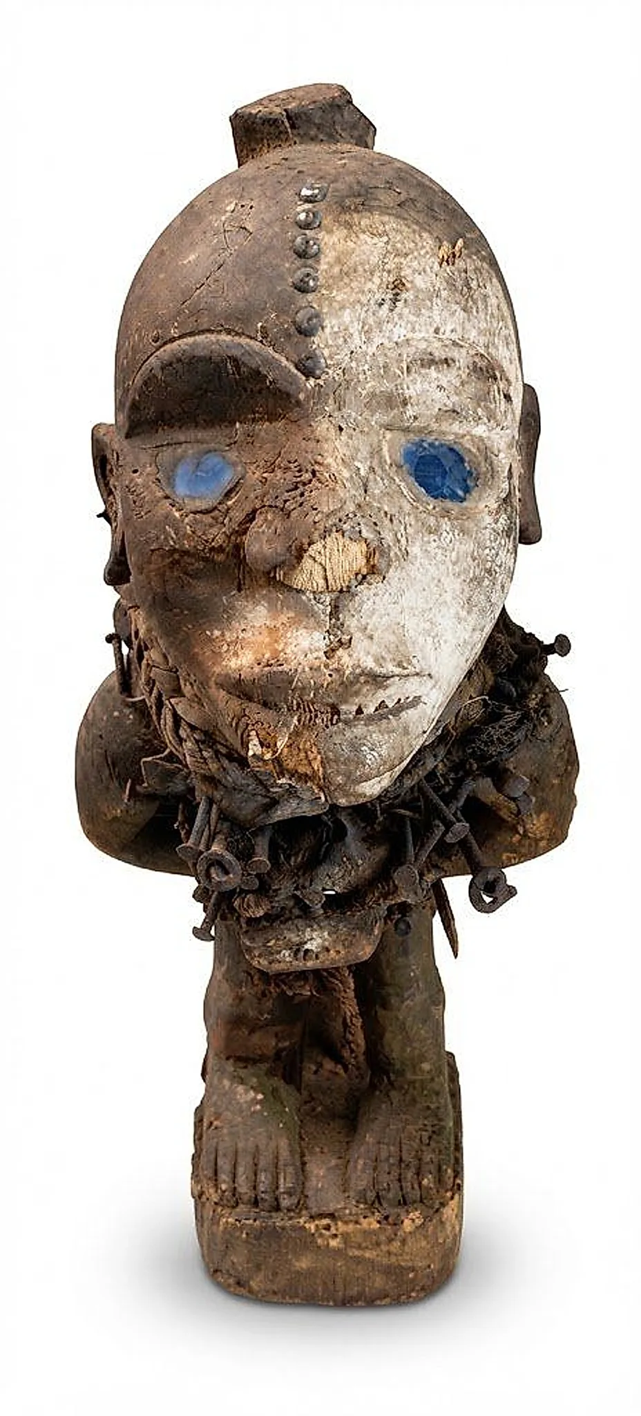 Power Figure with Divided Face (Nkisi Nkondi)