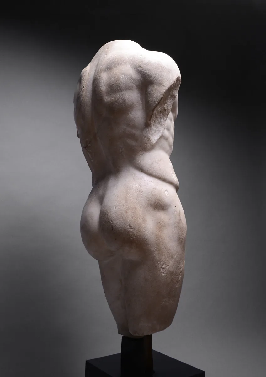 Roman Marble Torso of a Nude Male, view 5