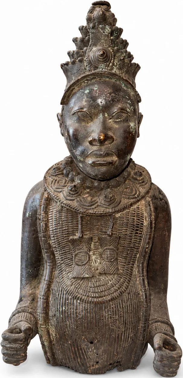 Royal Bust with Tiered Crown, Benin Court Style