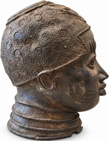 Head with Ornamented Cap and Cheek Markings, Benin Court Style, other profile