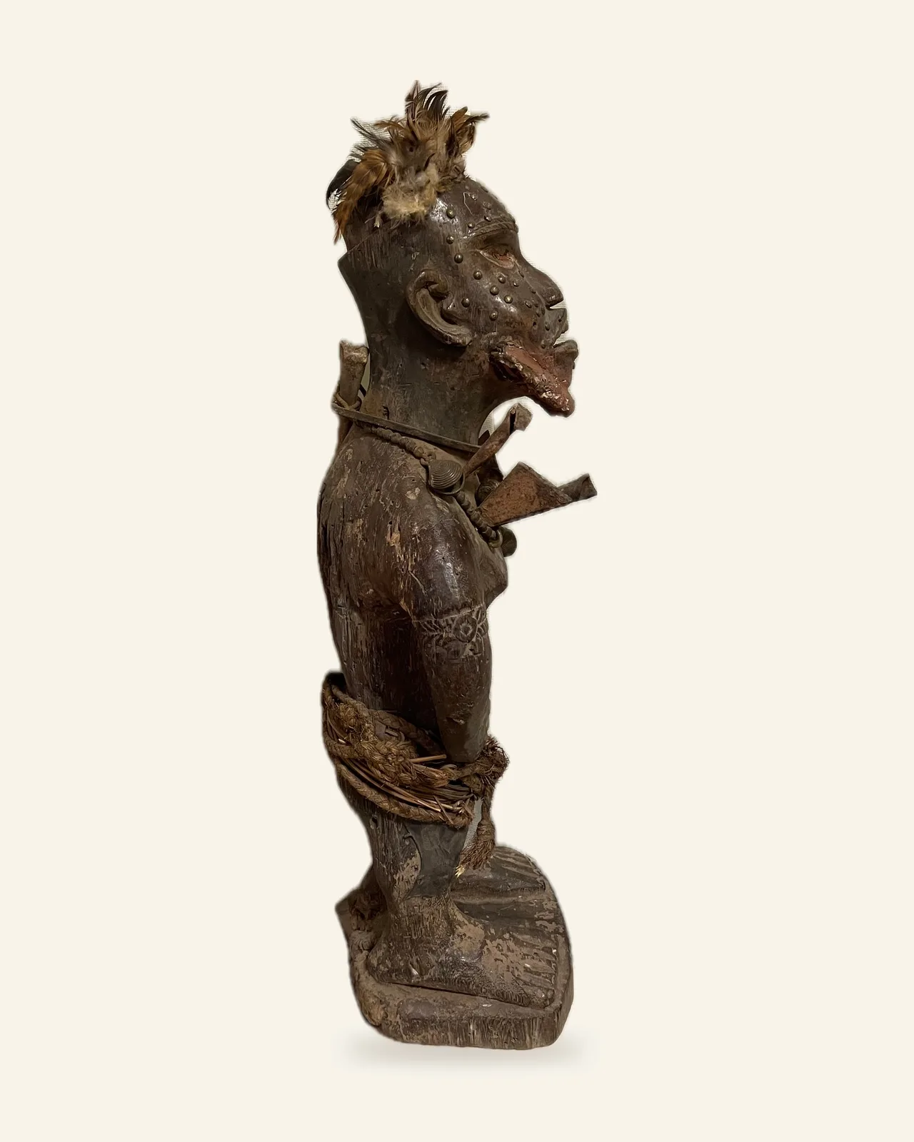 Nkisi Figure, Kongo (Yombe Style), left profile