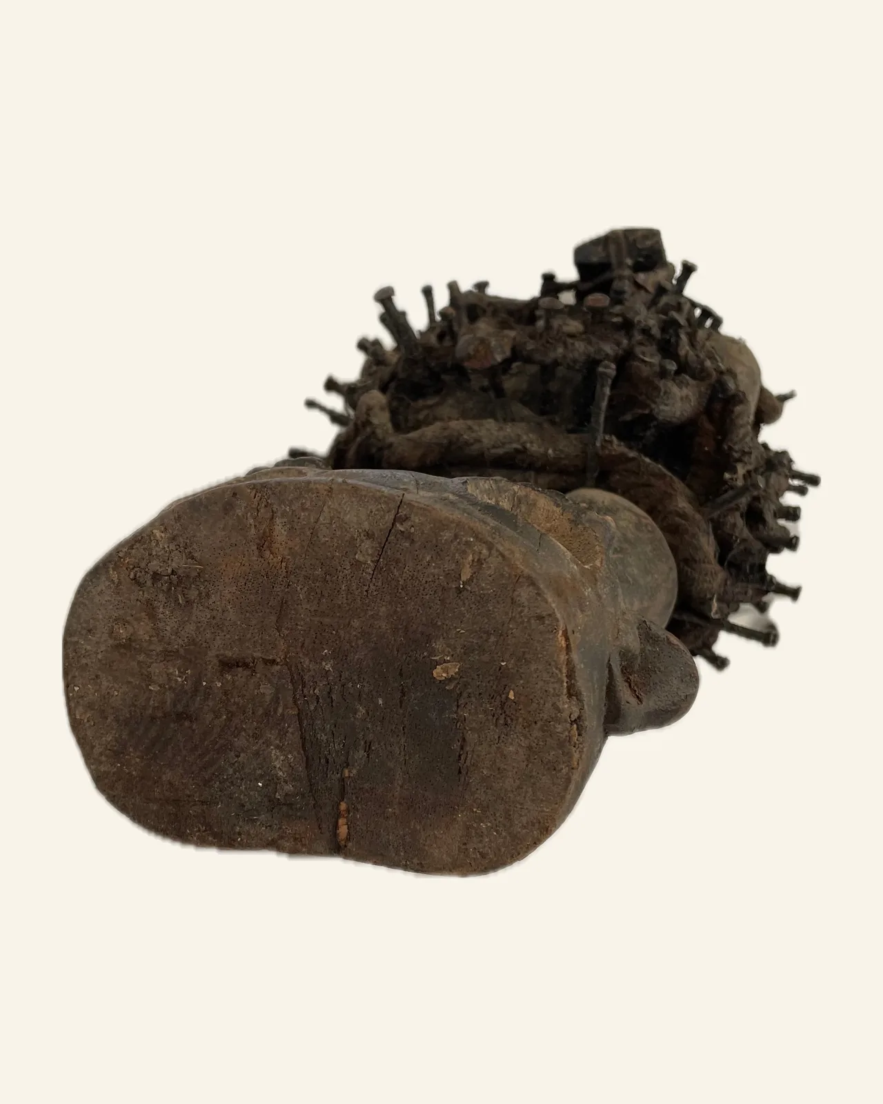 Nkisi Power Figure, Kongo, underside of the base