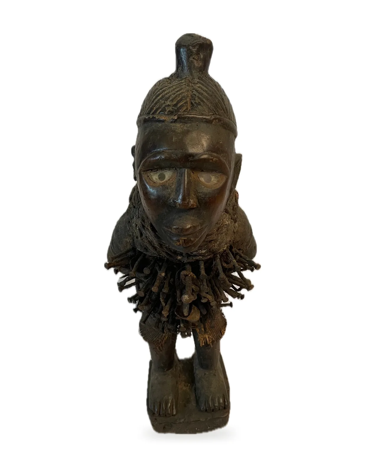 Standing Power Figure with Hands on Hips (Nkisi Nkondi), front view