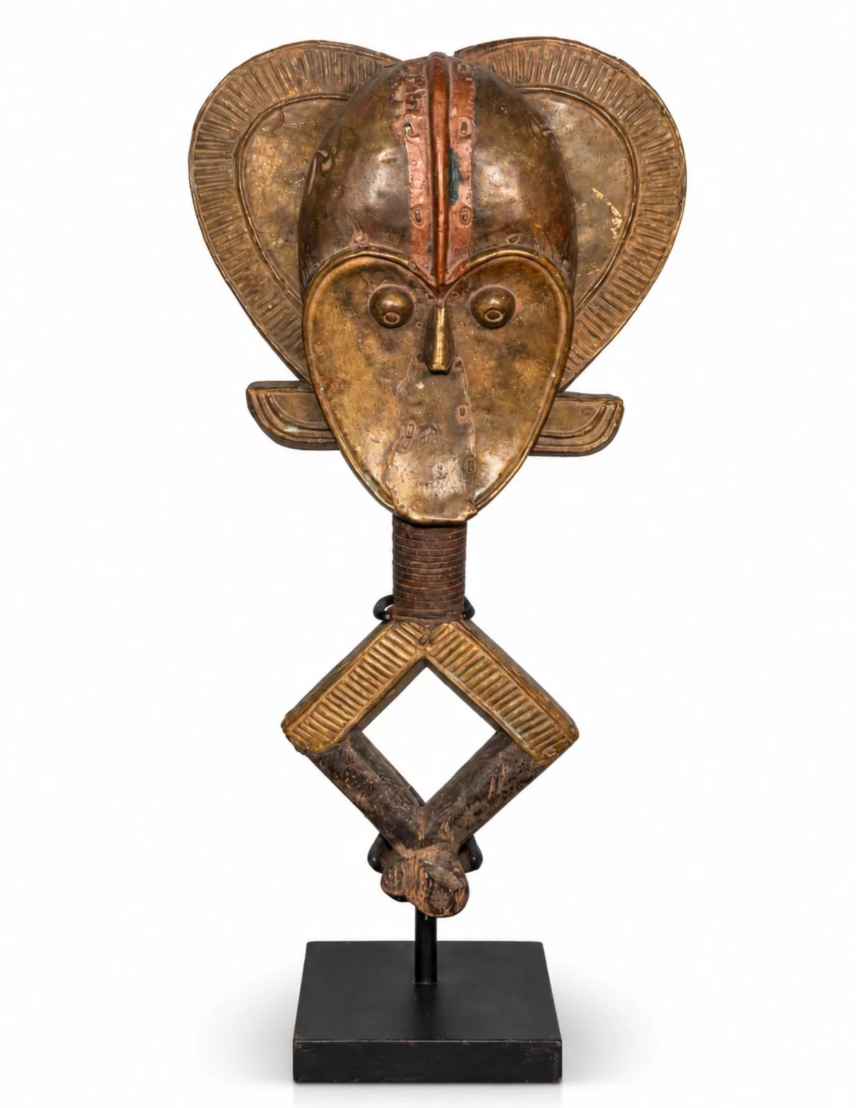 Reliquary Guardian Figure with Heart-Shaped Crest, Bakota, front