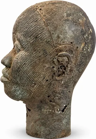 Weathered Striated Head, Ife Style, profile