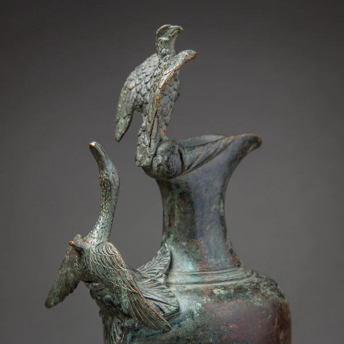 Bronze Ewer with Bird Finial and Handle, view 5