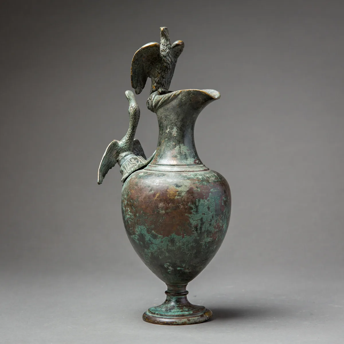 Bronze Ewer with Bird Finial and Handle, view 1