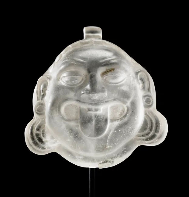 Greek Rock Crystal Pectoral Featuring a Head of Medusa, view 1