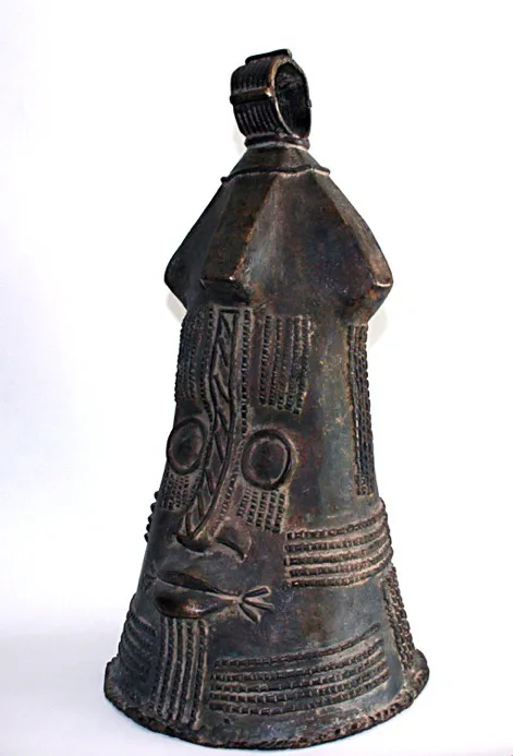 Nupe Bronze Head Shaped Bell