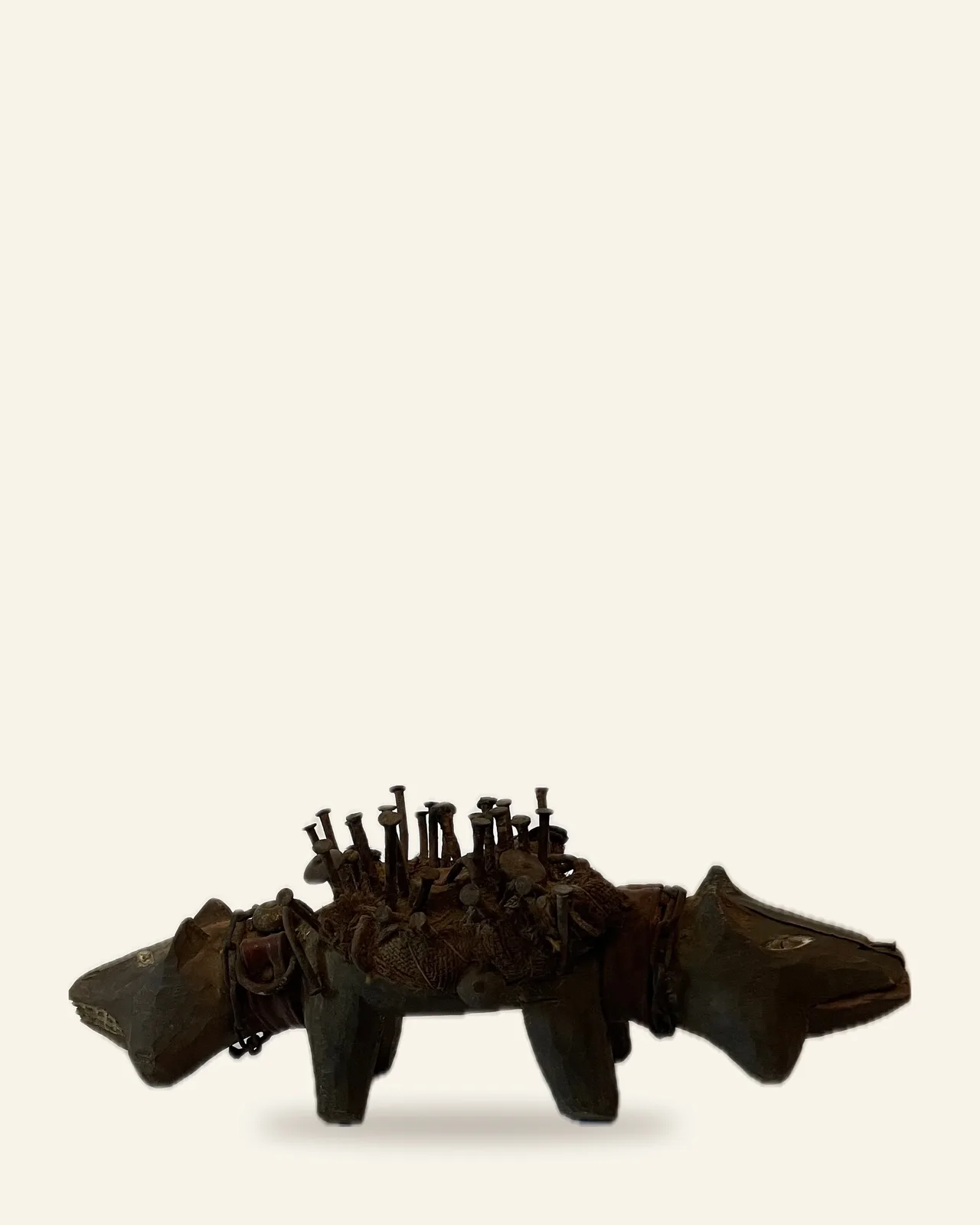 Nkisi Nkondi, Two-Headed Dog (Kozo), Kongo (Yombe / Vili Style), side view