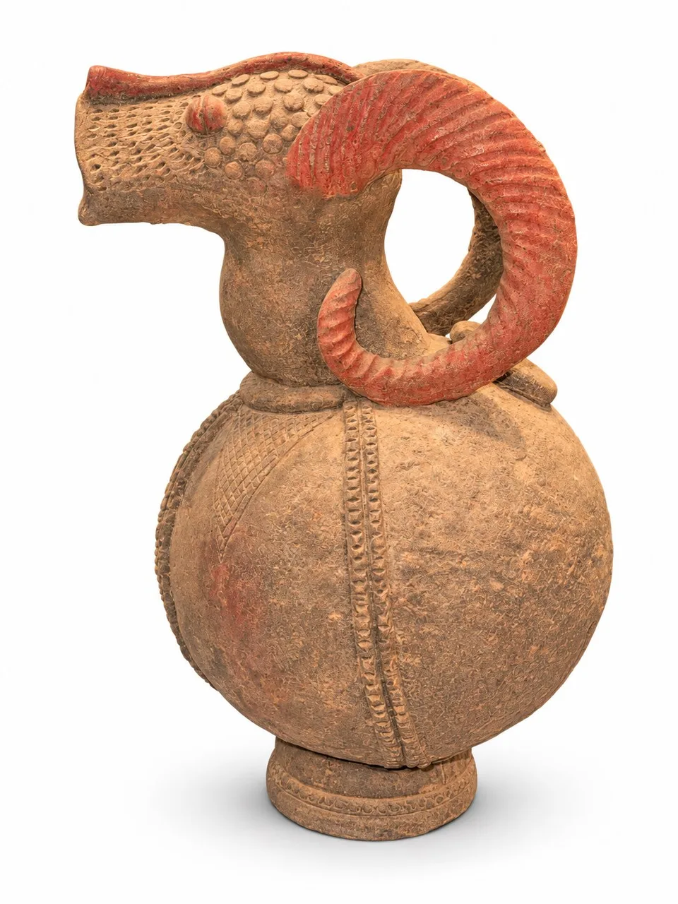 Terracotta Vessel with a Ram’s Head, other side