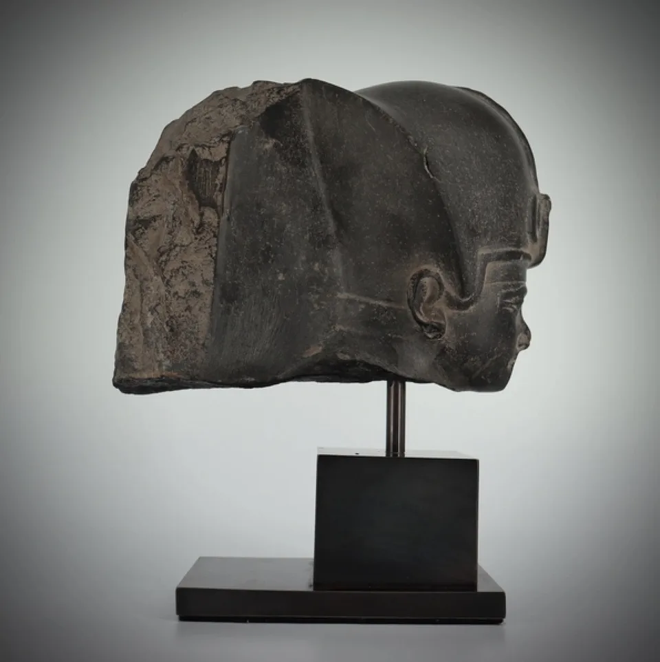 18th Dynasty Head of a Pharaoh, Possibly Amenhotep III, Wearing the Blue Crown — view 7