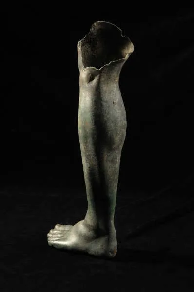 Roman Bronze Leg from a Monumental Sculpture, view 3