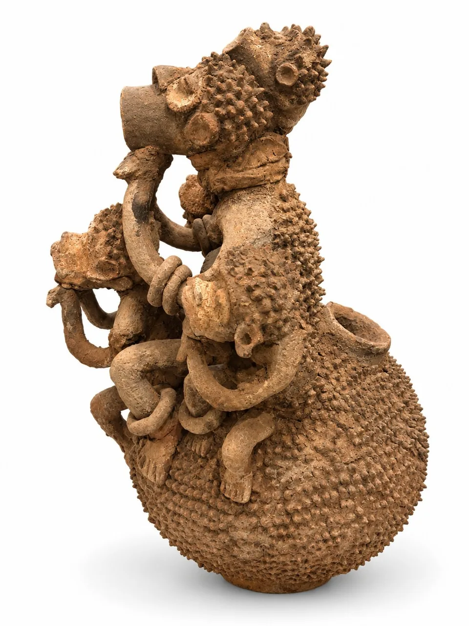 Terracotta Vessel with Four Singing Figures, other side