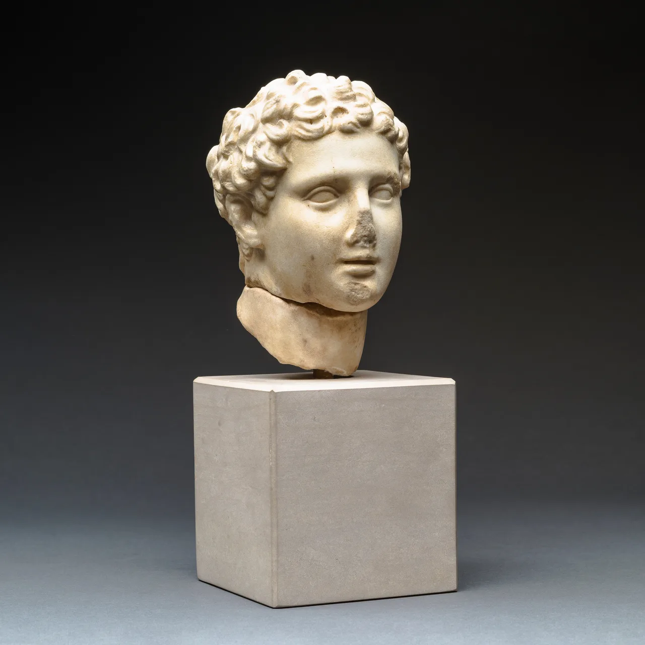 Hellenistic Marble Head of Alexander the Great, view 3