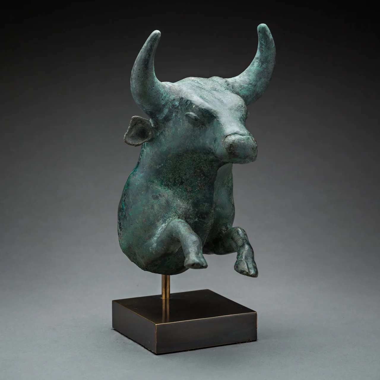 Roman Bronze Protome of a Bull, view 3