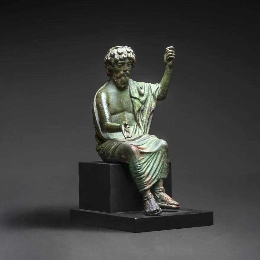 Roman Bronze Sculpture of Jupiter, view 1