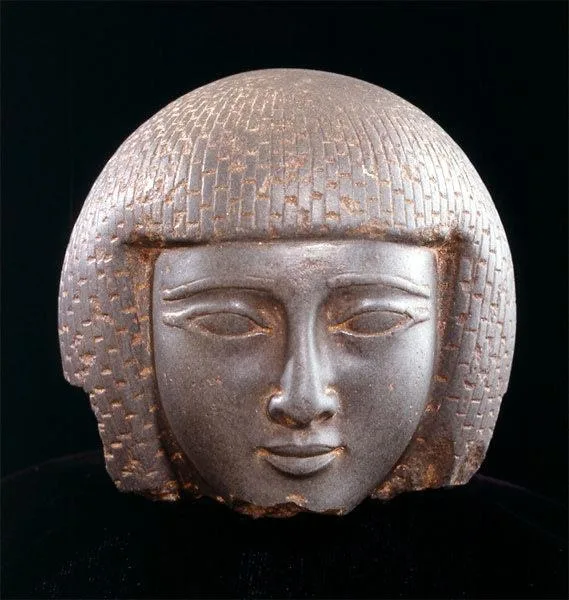 New Kingdom Stone Head of a Man